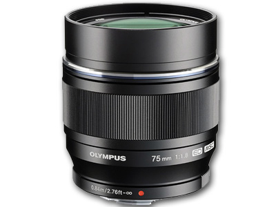 OM 75mm F1.8 M. Zuiko Lens Black